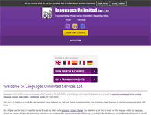 Tablet Screenshot of languagesunlimited.ie